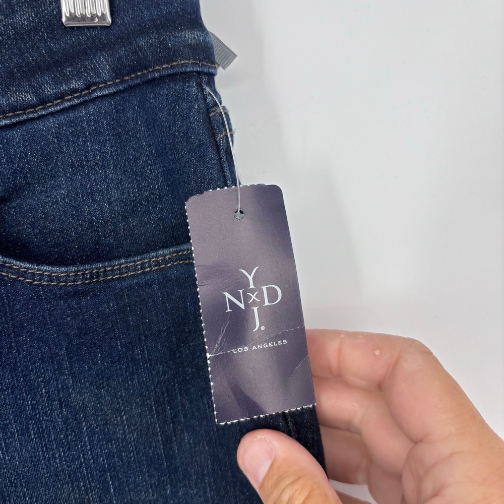 NYDJ Marilyn Straight Leg Jeans Womens 4 Dark Wash Indigo Denim Slimming Pants - Picture 5 of 13